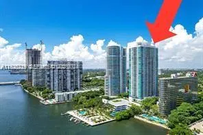 a view of a city with tall buildings