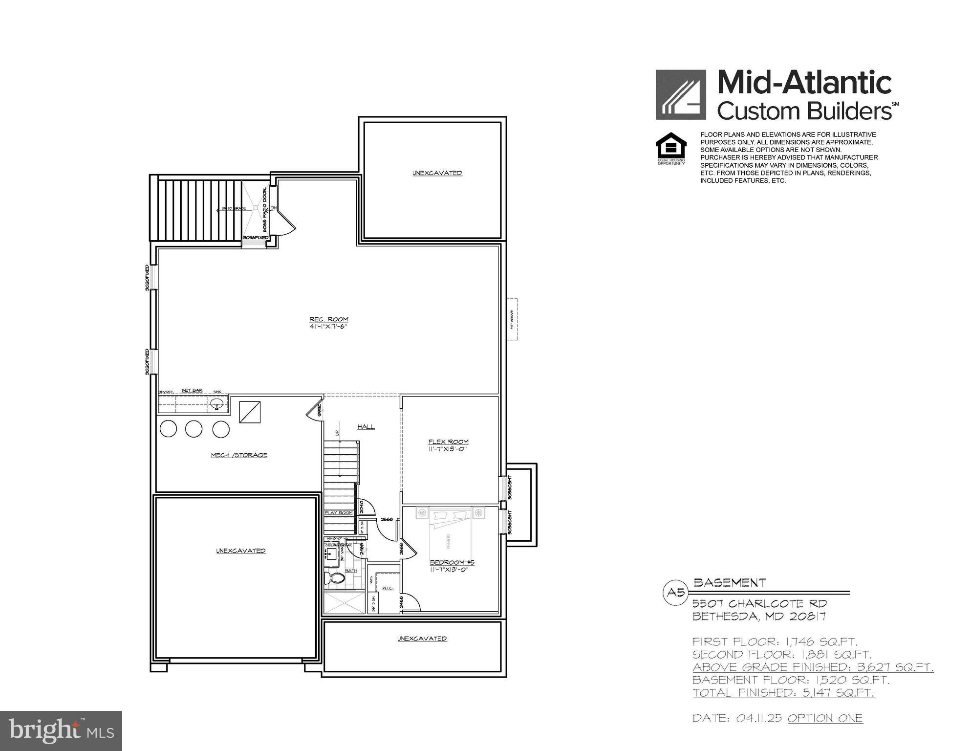 5507 Charlcote Road Bethesda, MD 20817 - Photo 3 of 5 Floor Plan - Option 1