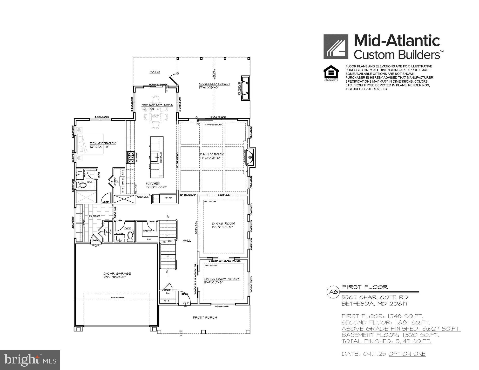 5507 Charlcote Road Bethesda, MD 20817 - Photo 4 of 5 Floor Plan - Option 1