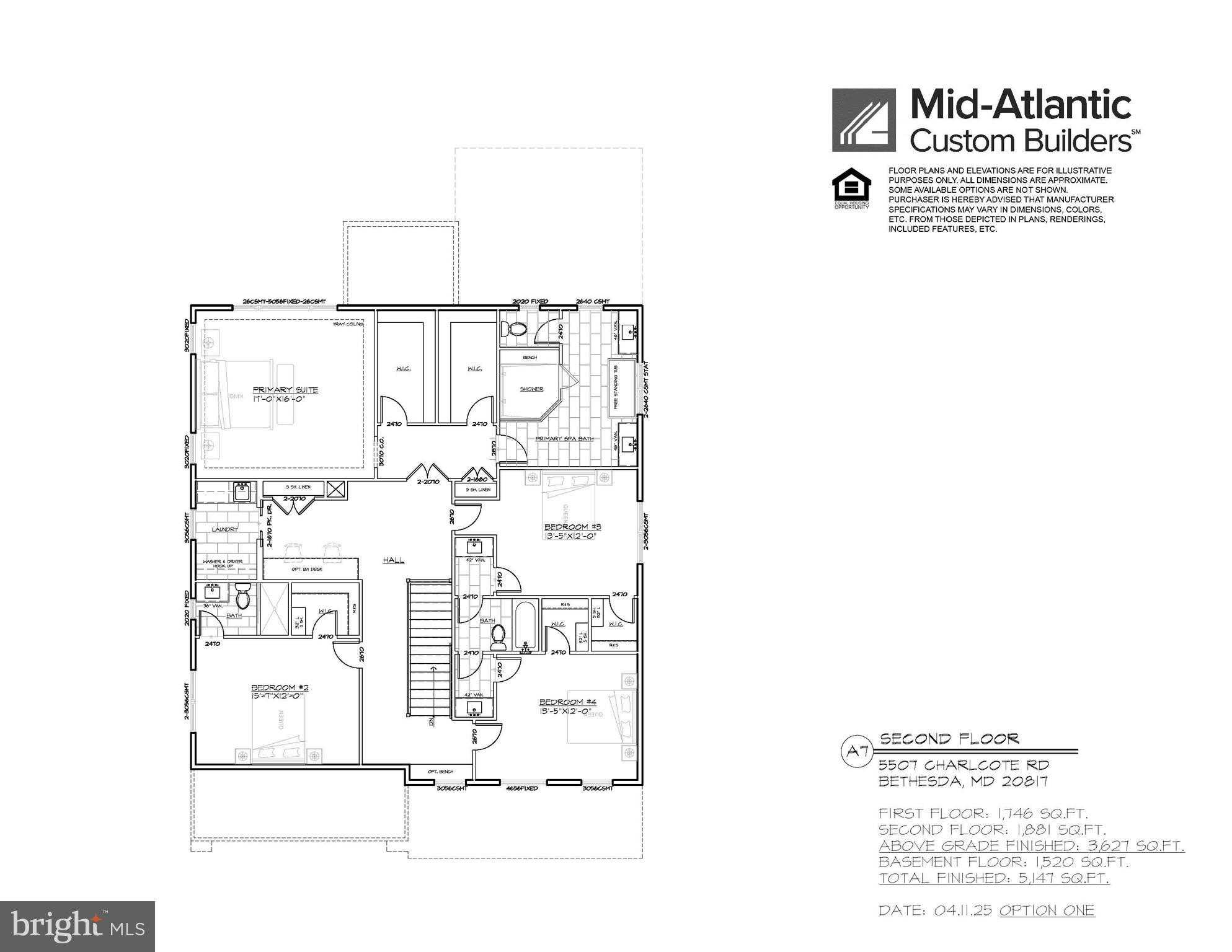 5507 Charlcote Road Bethesda, MD 20817 - Photo 5 of 5 Floor Plan - Option 1