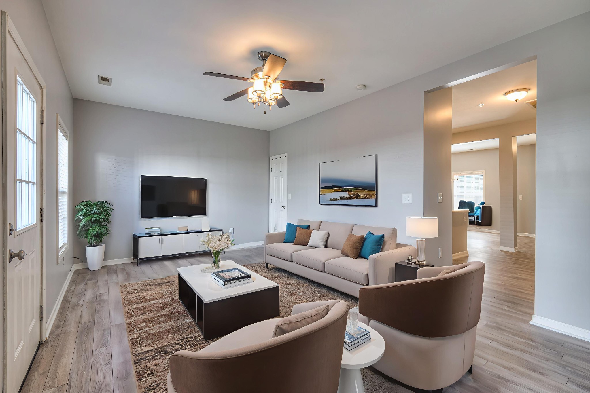 4027 Clinton Lane Spring Hill, TN 37174 - Photo 1 of 25 a living room with furniture and a flat screen tv