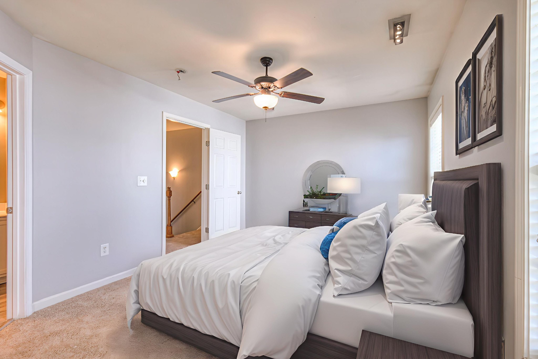 4027 Clinton Lane Spring Hill, TN 37174 - Photo 7 of 25 a bedroom with a bed and a chandelier