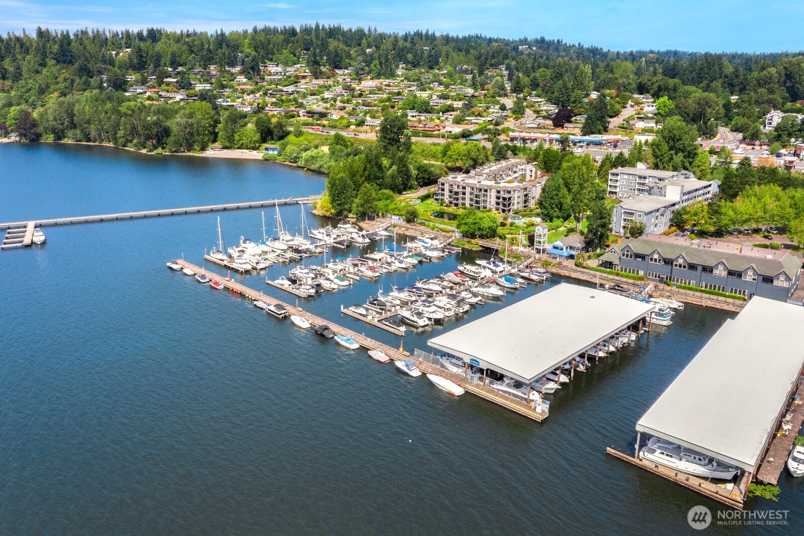 6155 Northeast 175th Street, Unit 227 Kenmore, WA 98028 - Photo 8 of 14 an aerial view of residential houses with outdoor space