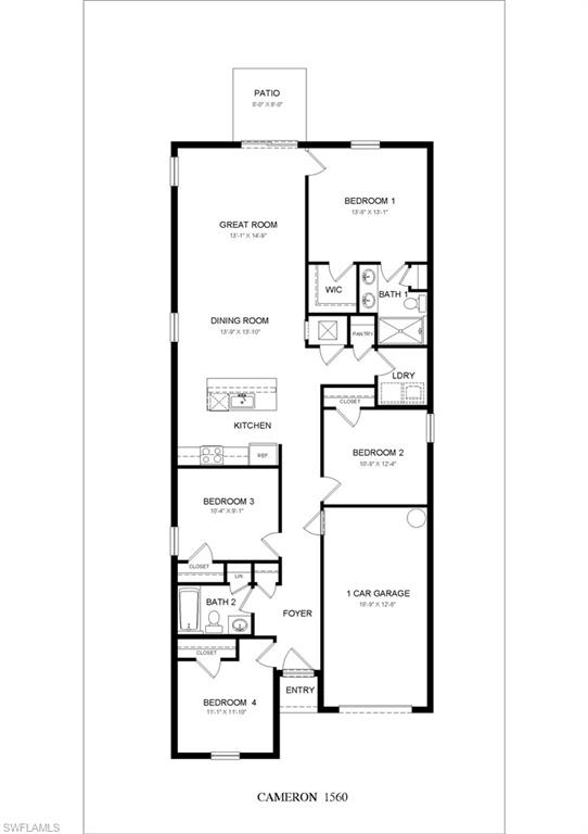 8022 Cedar Ky Way Lehigh Acres, FL 33971 - Photo 28 of 45 a picture of a floor plan