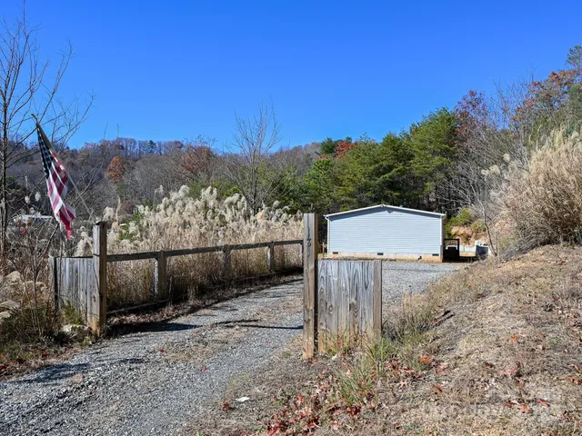a view of a backyard