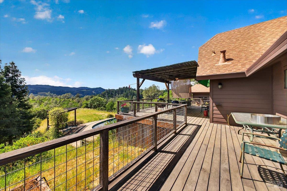 23881 Walling Road Geyserville, CA 95441 - Photo 21 of 40 a view of a balcony with furniture