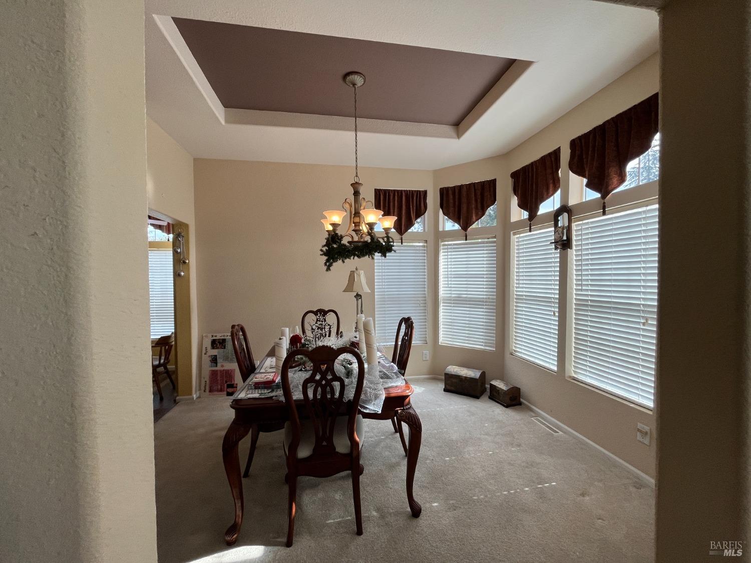 54 Norfolk Drive Santa Rosa, CA 95401 - Photo 28 of 57 a view of a dining room with furniture and chandelier