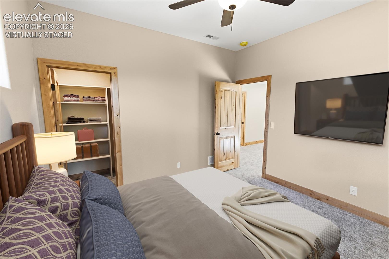 748 Pinewood Road Florissant, CO 80816 - Photo 21 of 37 Lower Level Bedroom 3 - Virtually Staged