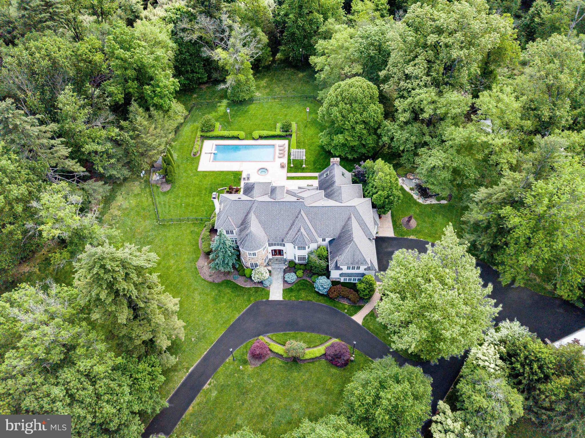 1049 McKean Road Ambler, PA 19002 - Photo 6 of 86 Overhead View of Property & Pool
