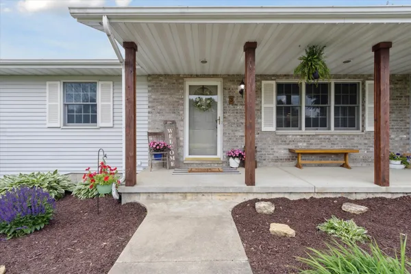 a front view of a house