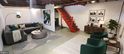 a view of a room with racks