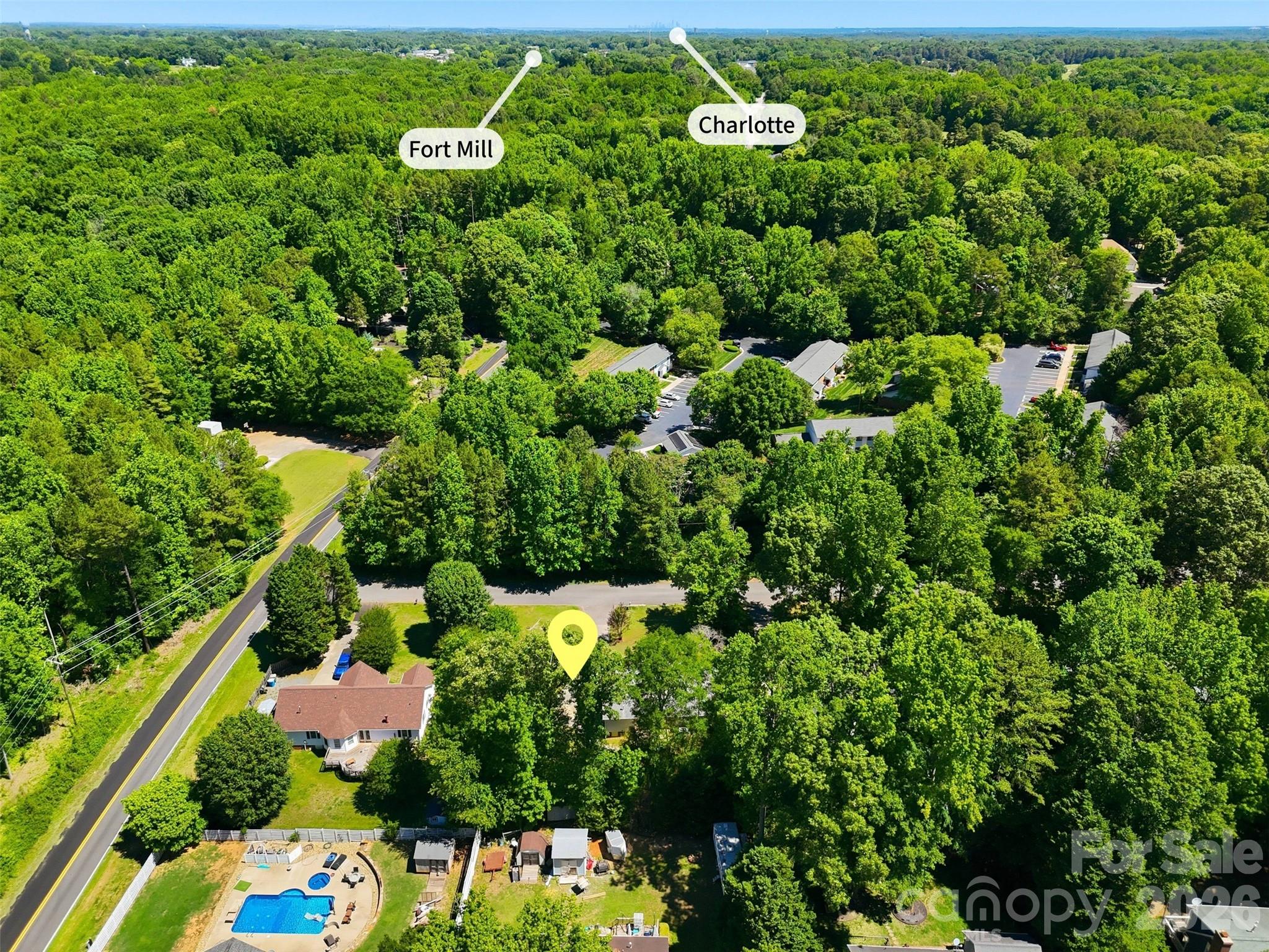 913 Pleasant Ridge Road Fort Mill, SC 29715 - Photo 37 of 40 an aerial view of a house with a yard
