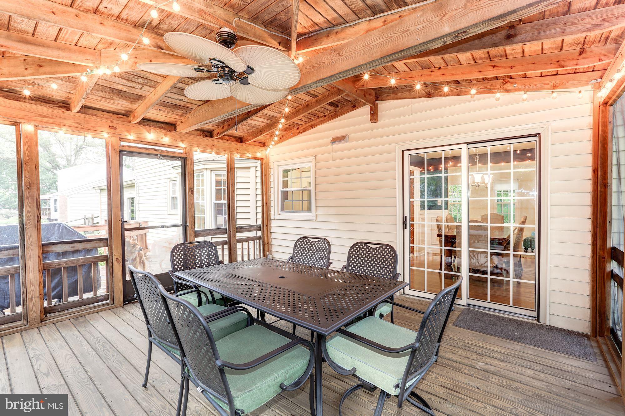 14800 Pebblestone Drive Silver Spring, MD 20905 - Photo 25 of 30 Screened Porch w/ Vaulted Ceilings