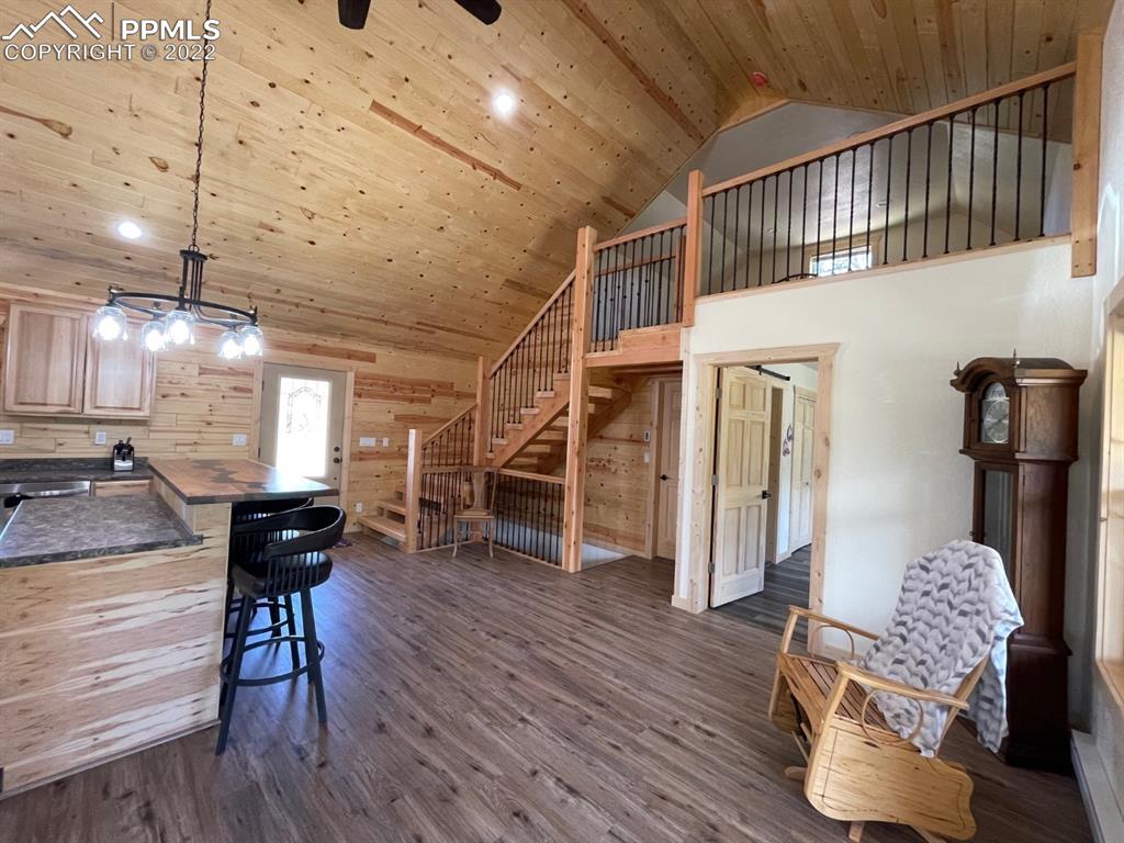 188 Keepsake Loop Westcliffe, CO 81252 - Photo 5 of 37 a view of a livingroom with furniture and wooden floor