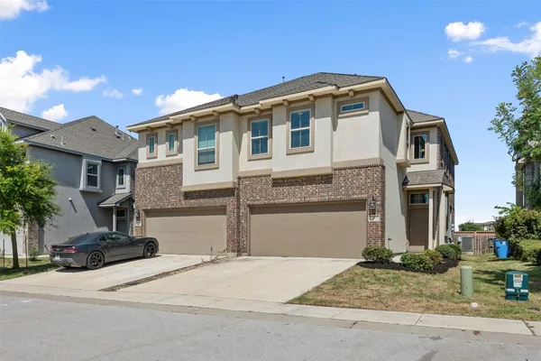 a front view of a house with entertaining space
