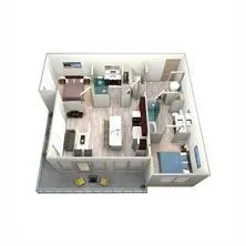 a view of a living room with furniture