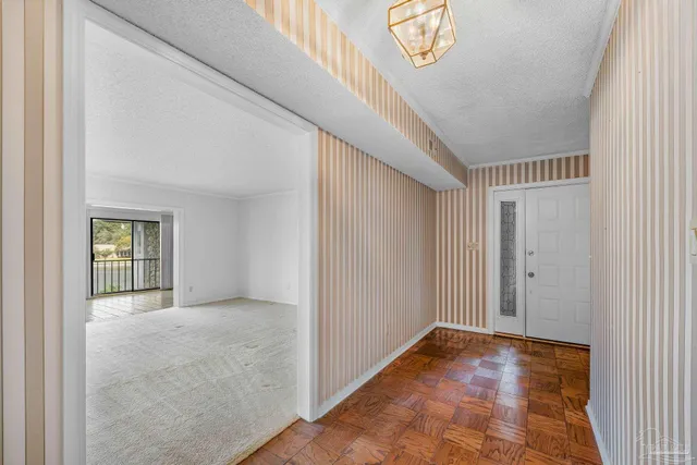 a view of a lake with a big yard