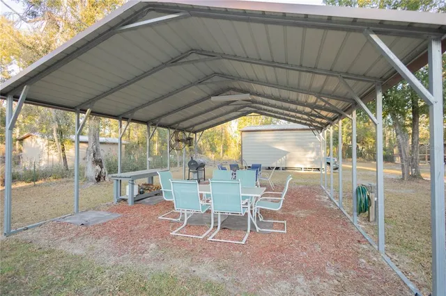 a view of road with trees
