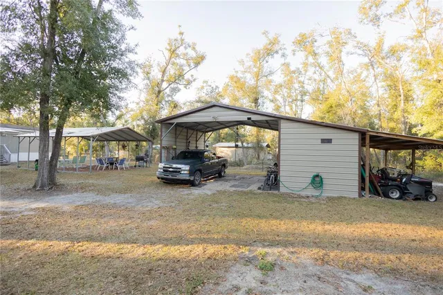 a store room with lots of furniture and clutter