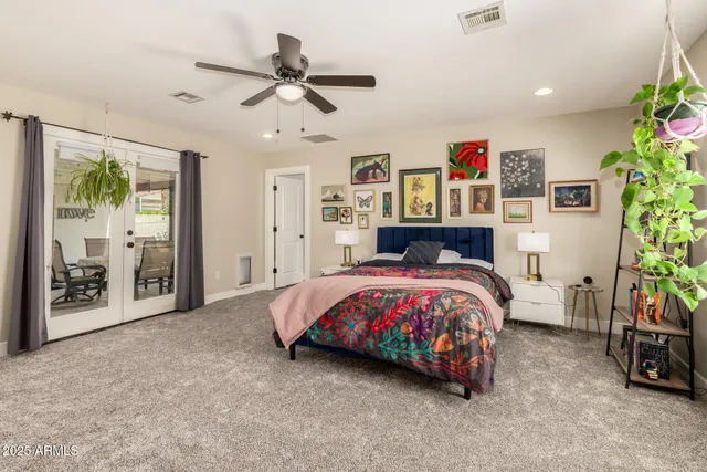 a living room with a couch and a table