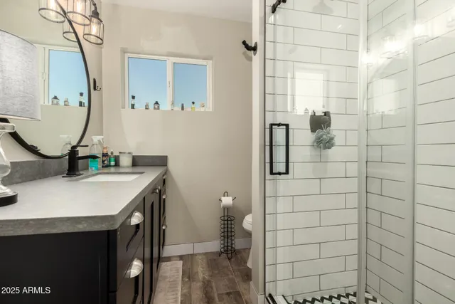 a view of a workspace with furniture and toys