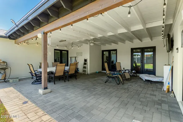 a swimming pool with yard