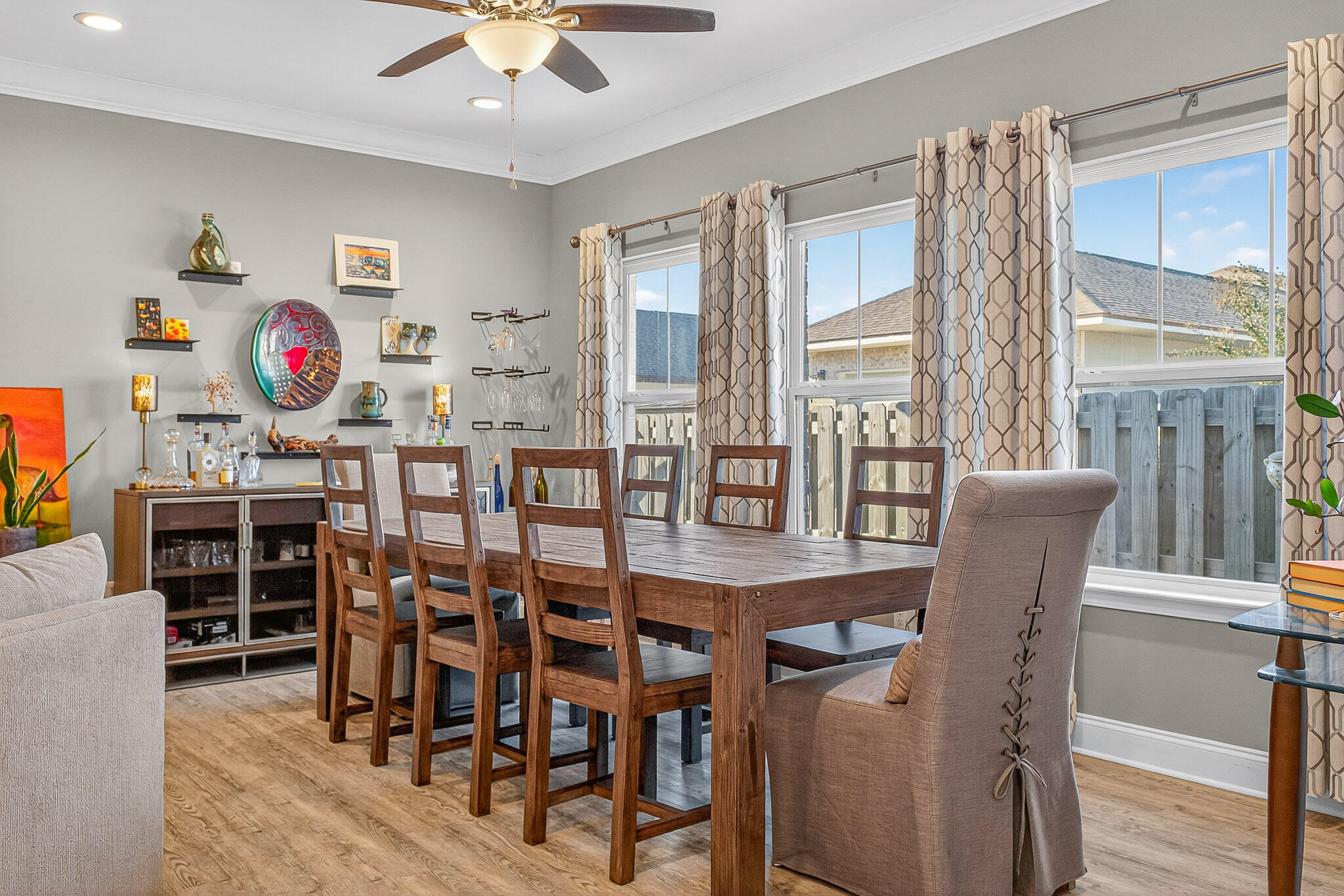 61 B 6th Street Shalimar, FL 32579 - Photo 43 of 59 a view of a dining room with furniture window and wooden floor