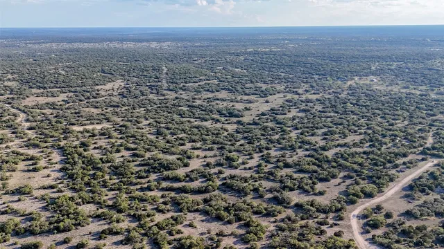 an aerial view of house with yard and mountain in back