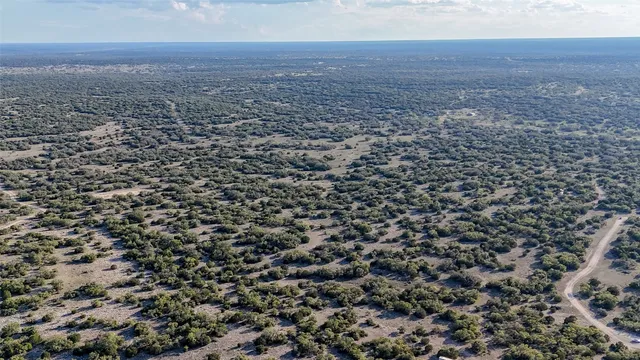 an aerial view of house with yard and mountain view in back