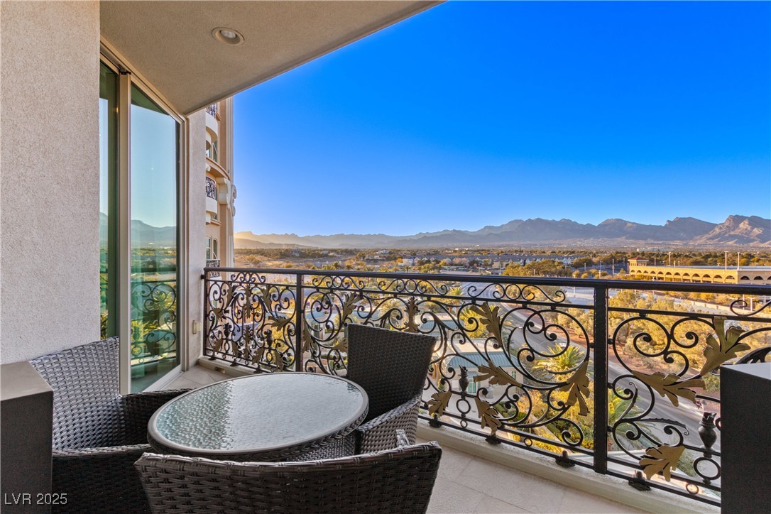 9101 Alta Drive, Unit 505 Las Vegas, NV 89145 - Photo 33 of 64 Balcony featuring a mountain view