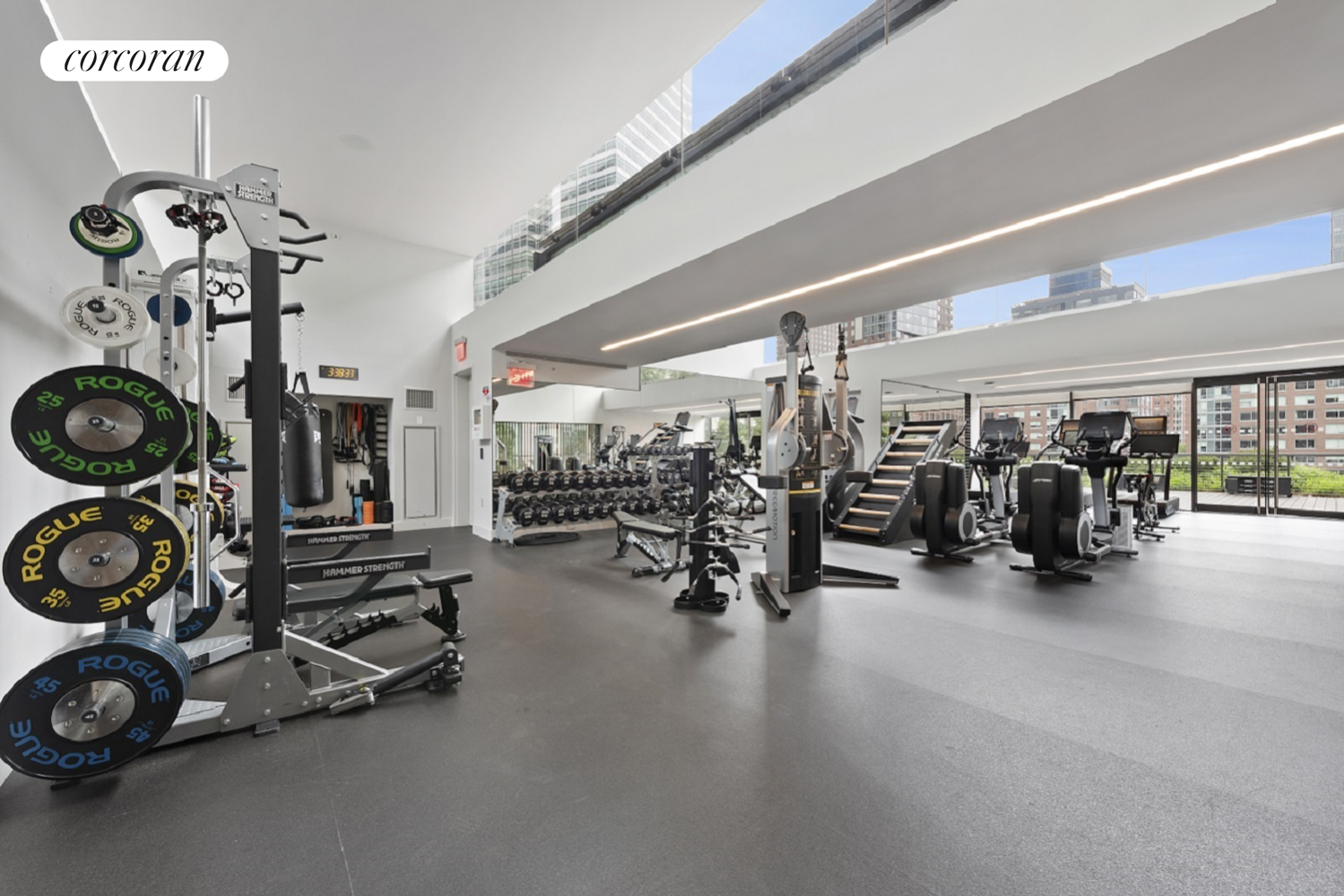 101 Warren Street, Unit 1720 Manhattan, NY 10007 - Photo 18 of 21 a view of a room with gym equipment