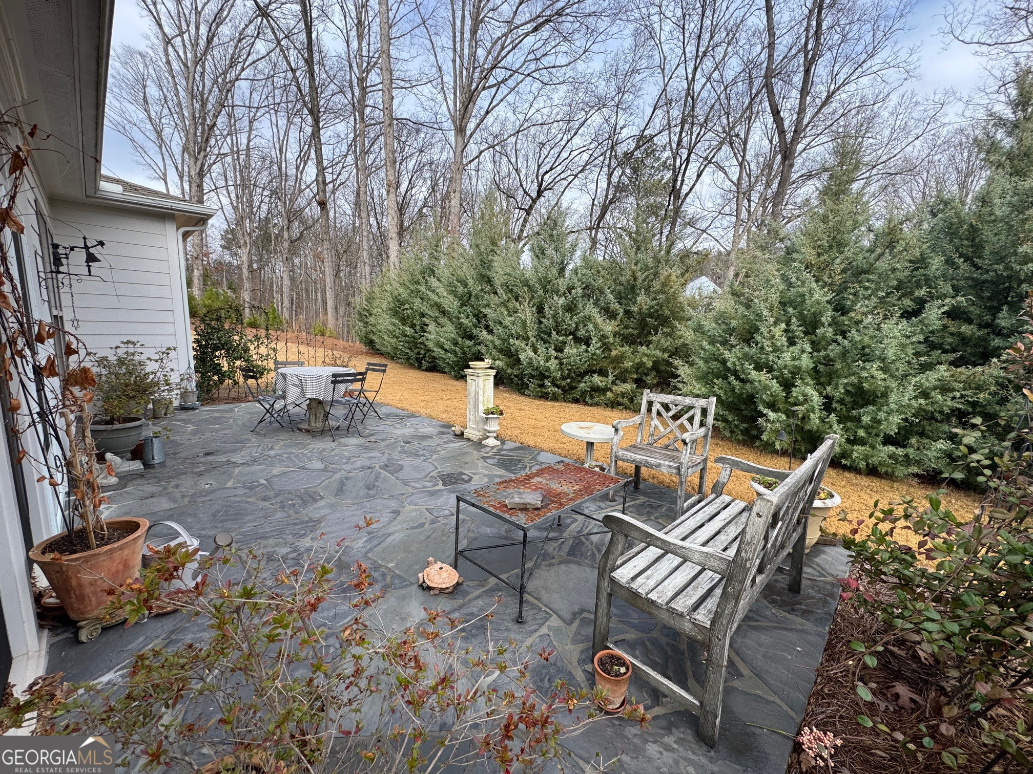 5947 Maple Bluff Way Hoschton, GA 30548 - Photo 29 of 32 a backyard of a house with table and chairs
