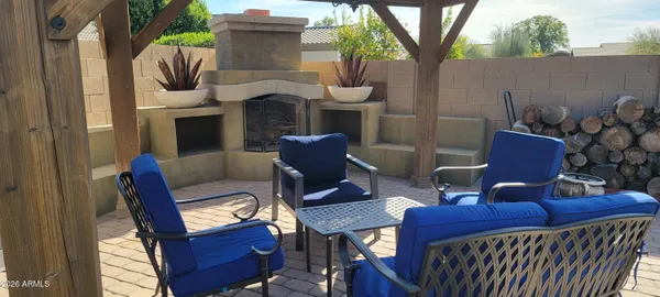 a view of outdoor seating