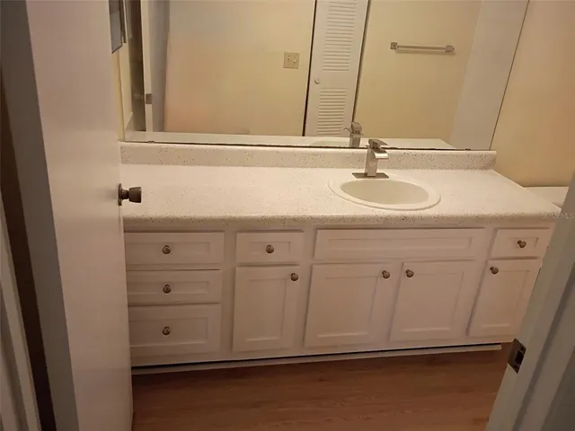 a bathroom with a sink