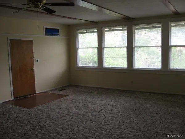 an empty room with a window