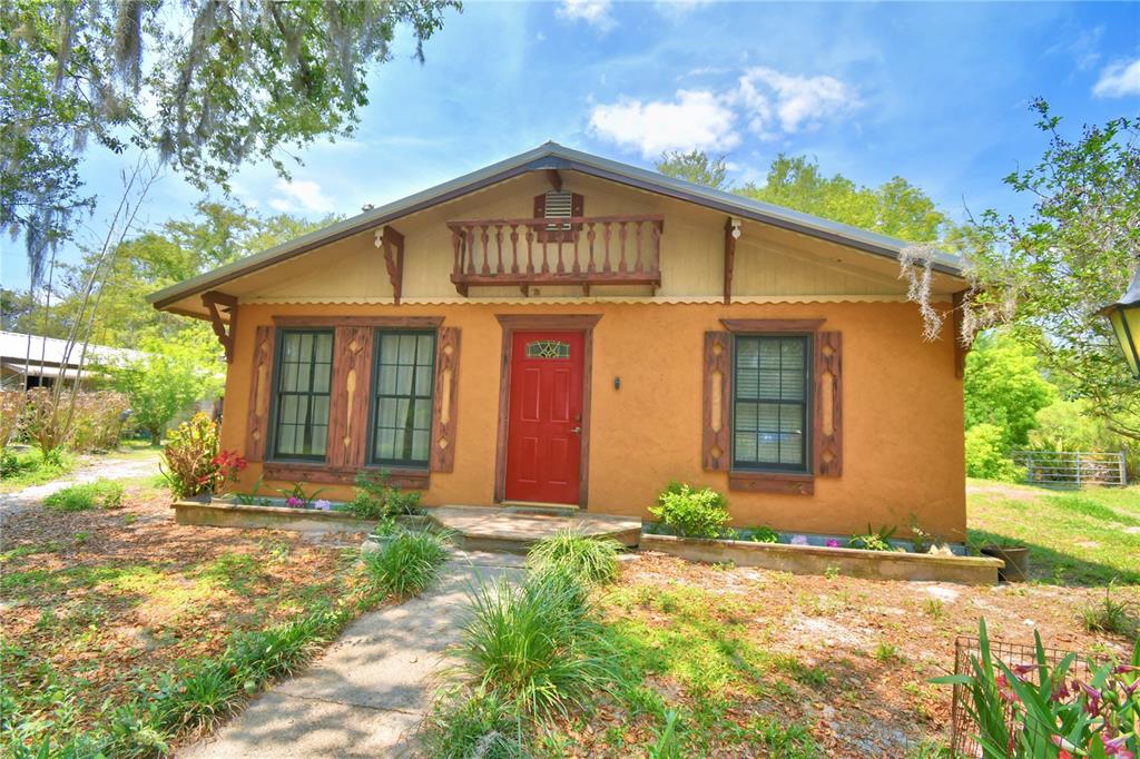 a front view of a house
