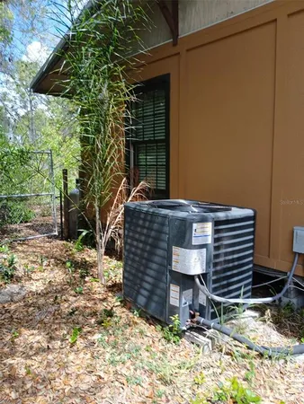 a view of a yard from a window