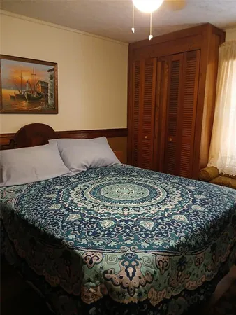 a view of workspace with wooden floor