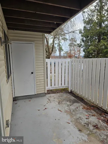 a view of a wooden door