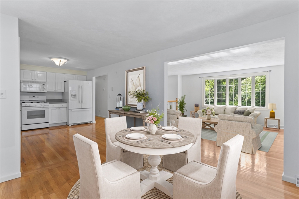 94 Codman Road Lincoln, MA 01773 - Photo 6 of 22 a view of a dining room with furniture window and outside view