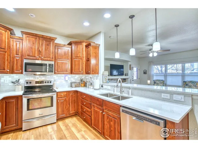 a table and chairs in a room