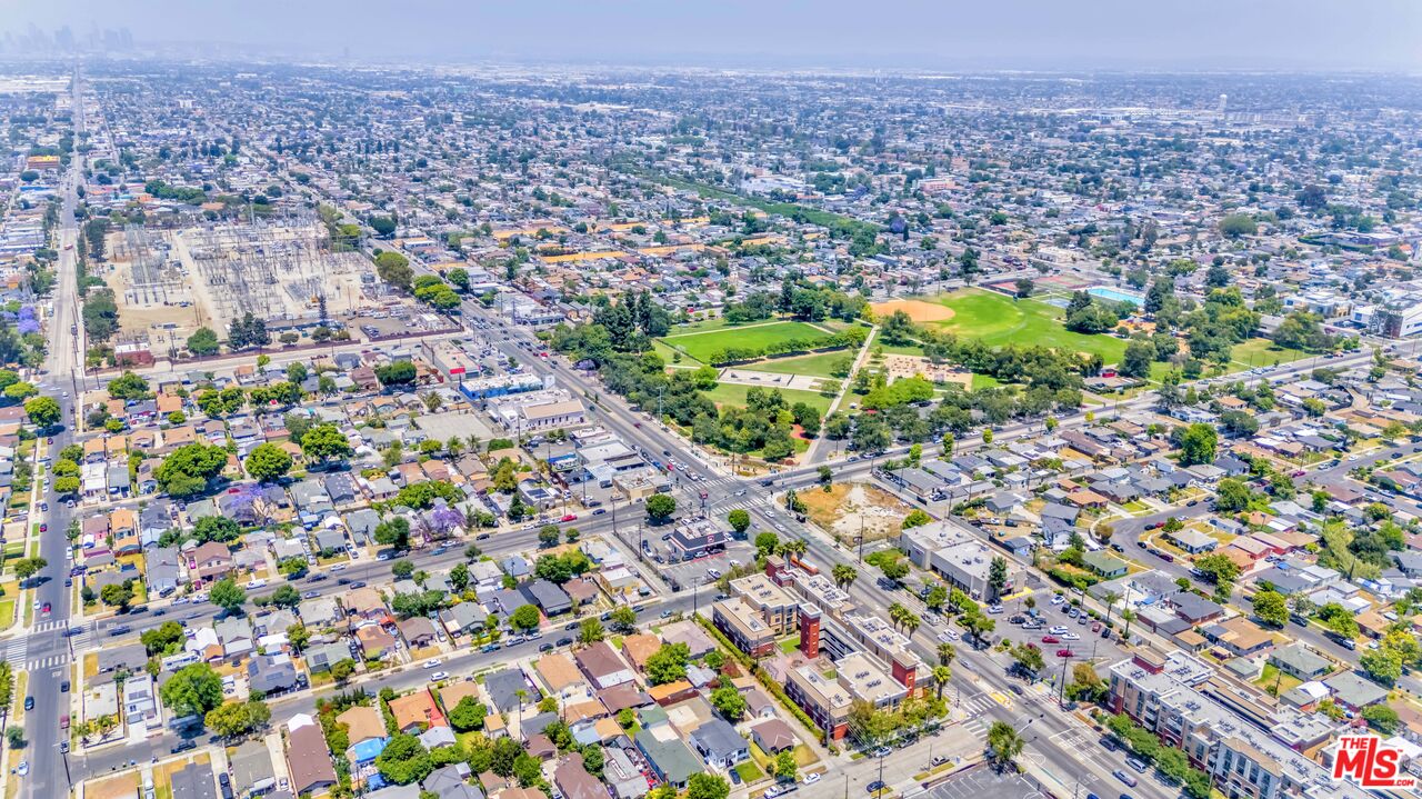 1105 East 103rd Place Los Angeles, CA 90002 - Photo 56 of 56 an aerial view of a city with lots of residential buildings