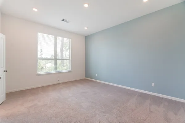 an empty room with a window