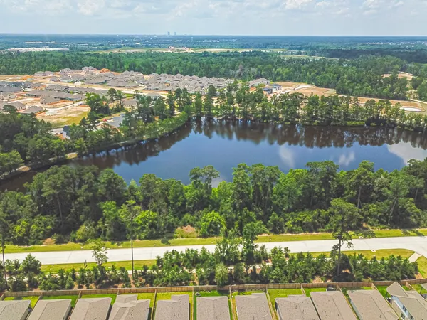 a view of lake with mountain