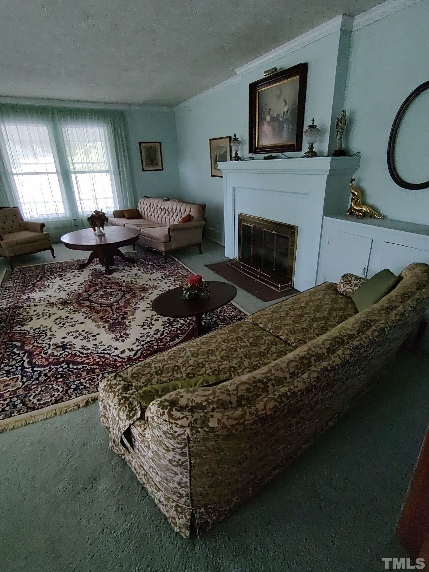 8727 Peacock Road Whiteville, NC 28472 - Photo 12 of 25 a living room with furniture and a fireplace