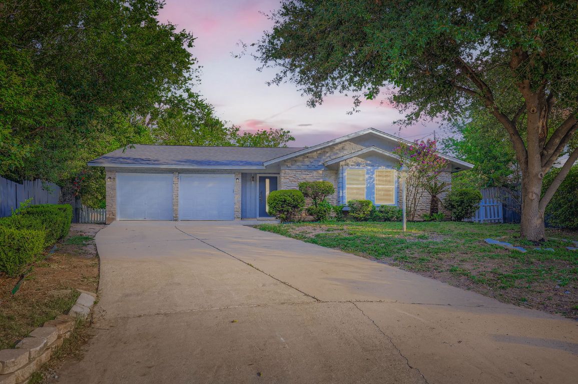 Front of the home at twilight