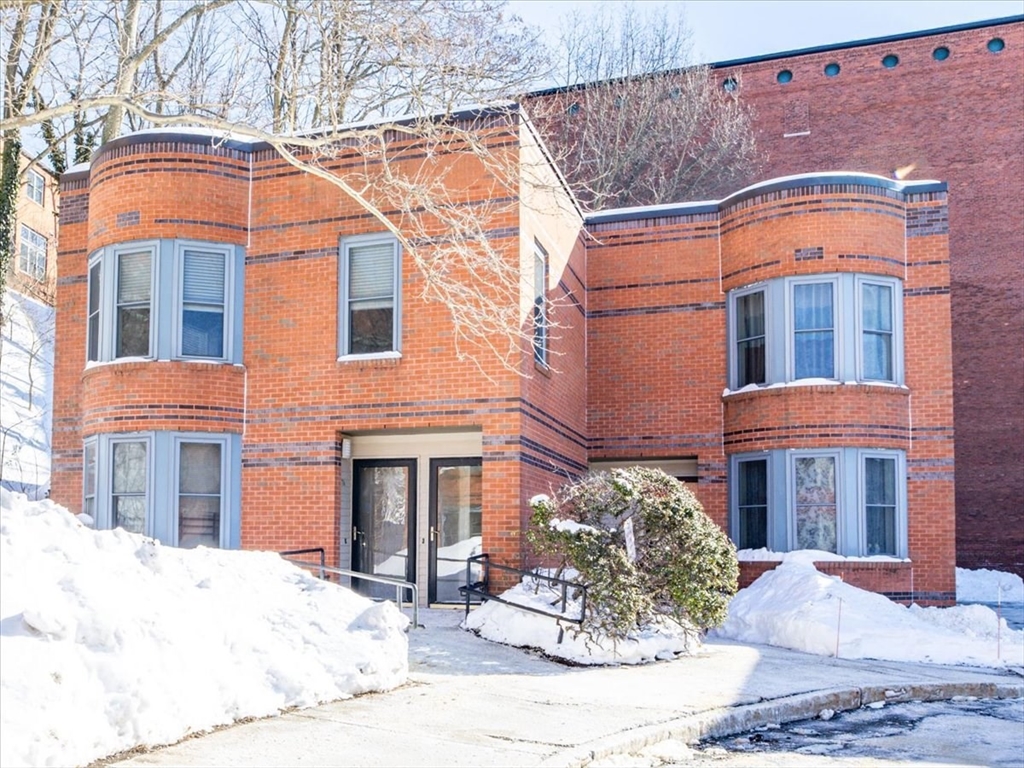 a front view of a building