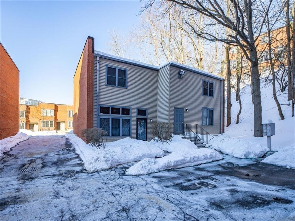 7A Eugene Circle, Unit B Boston, MA 02130 - Photo 39 of 42 a view of a house with a yard covered in snow