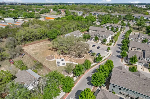 an aerial view of a city