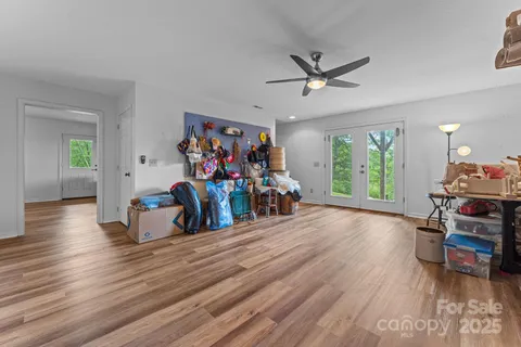 a bed room with bed and window